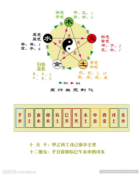 天干地支的五行|天干地支五行对照表